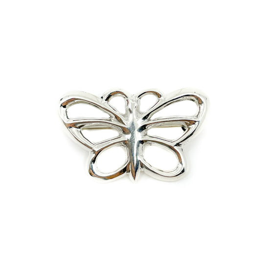 Sterling Silver Sandcast Butterfly Pin