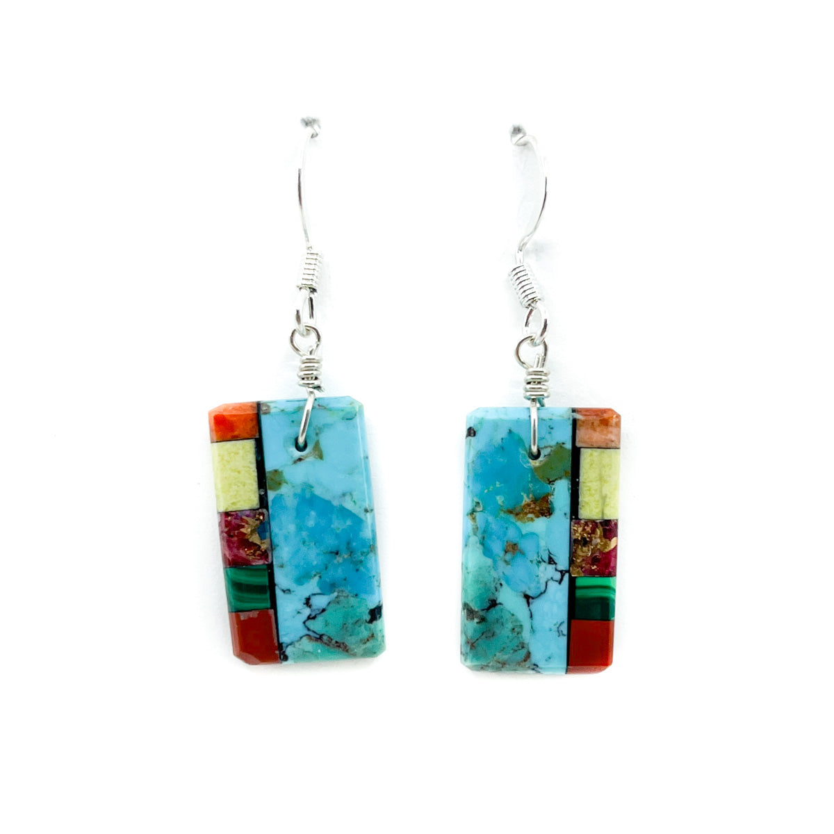 Colorful Mosaic Dangle Earrings