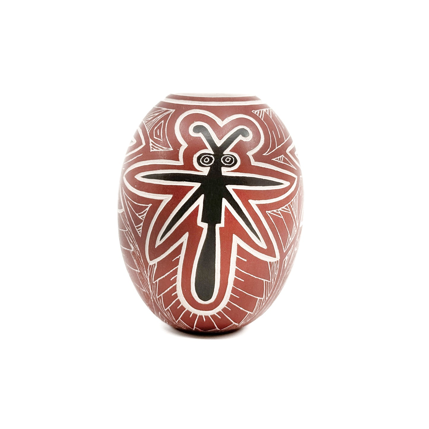 Seed Pot with Mimbres Style Dragonfly Design