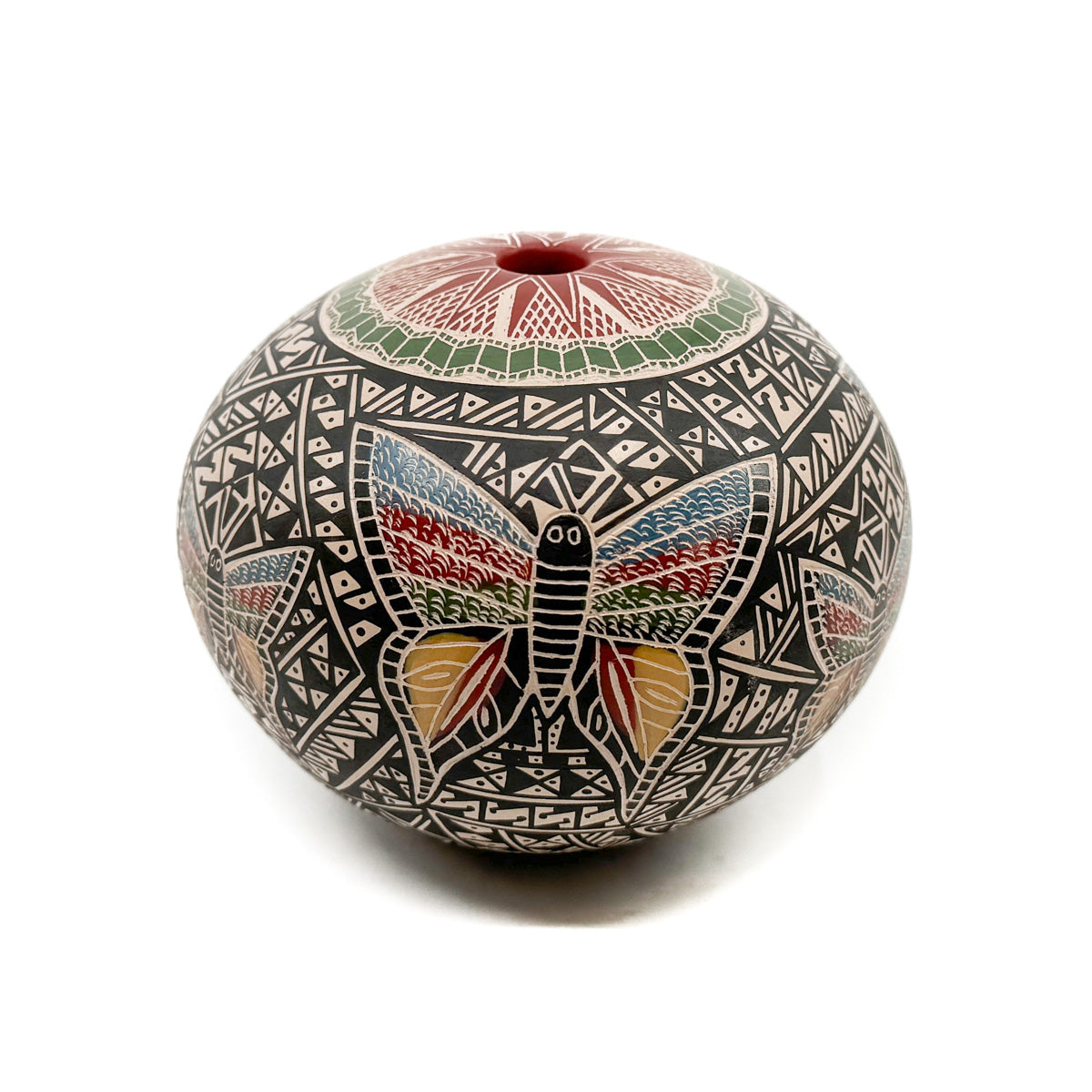Seed Jar with Butterflies