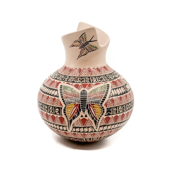 Polychrome Vase with Butterflies