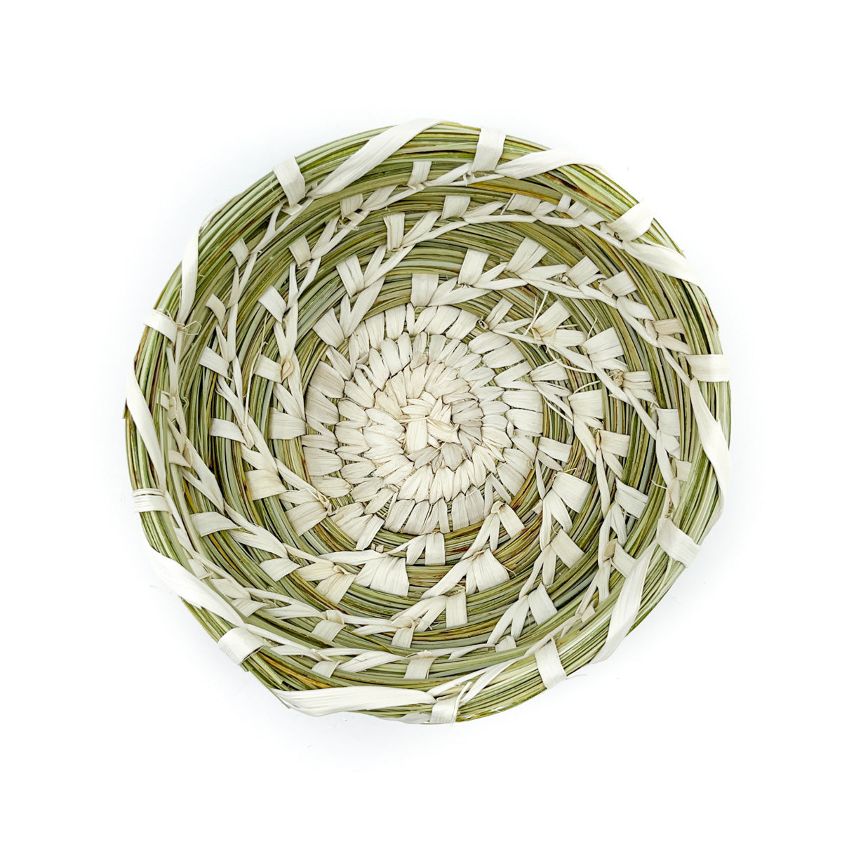 Coiled Small Round Bowl with Wheat Stitch NativeSeedsSearch