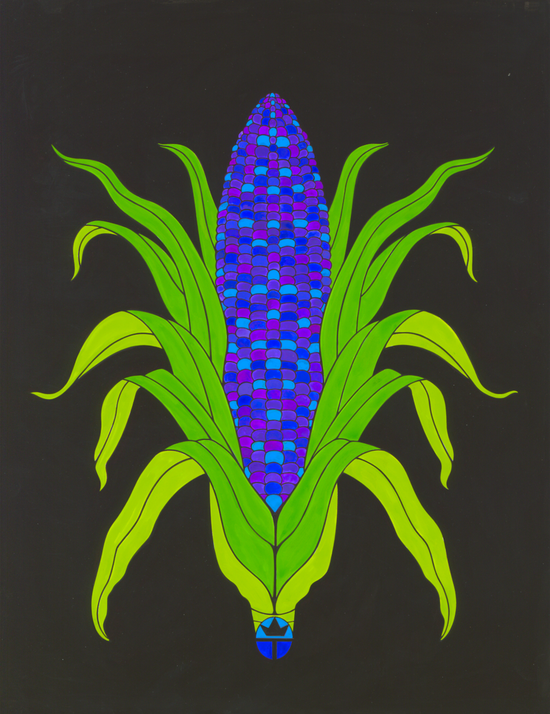 Wil Taylor: "Blue Corn"  (Framed Print 11"x14")