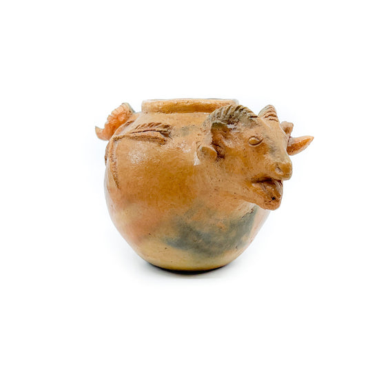 Navajo Double Sheep Effigy Pot By Silas Claw