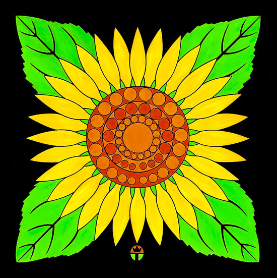 Wil Taylor: "Super Sunflower"  (Framed Print 12"x12")