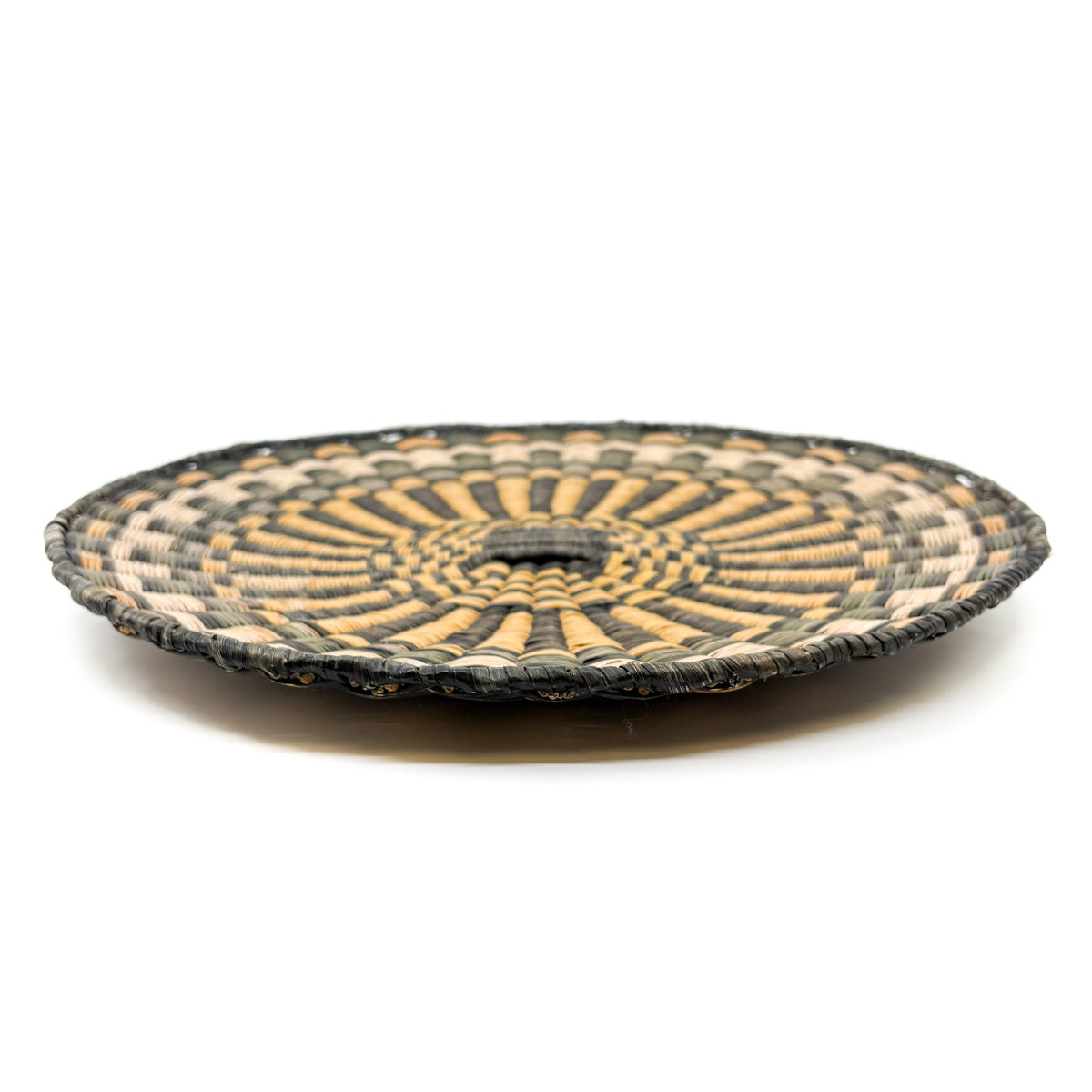 Hopi Wicker Plaque - Rare Combined Corn Cob & Sunflower Design