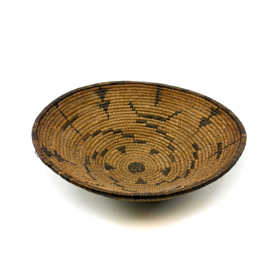 Vintage Yavapai Basket with Lightning, Rain and Other Symbols - Circa 1890