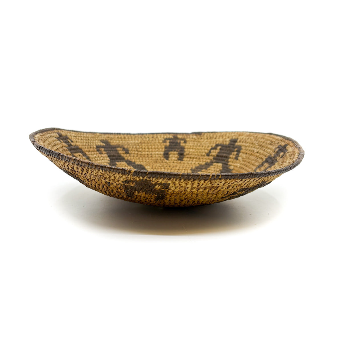 Vintage Tohono O'odham - Unusual Pictorial Basket with Human Figures