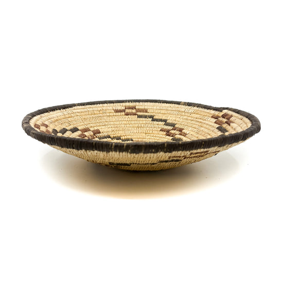 Rare Apache Polychrome Coiled Basket - Dragging Coyote Tracks