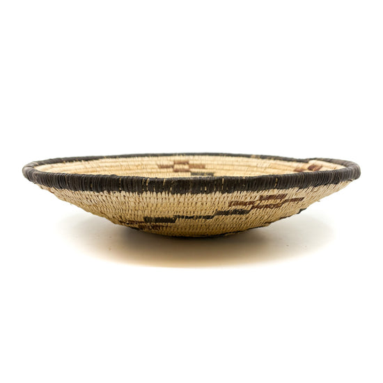 Rare Apache Polychrome Coiled Basket - Dragging Coyote Tracks