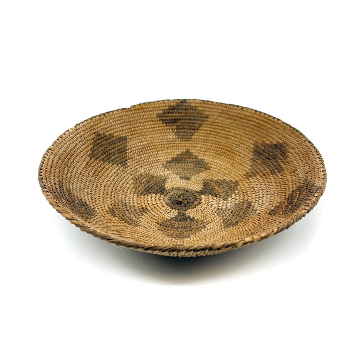 Exquisitely Fine Pima Basket with Diamond Pattern