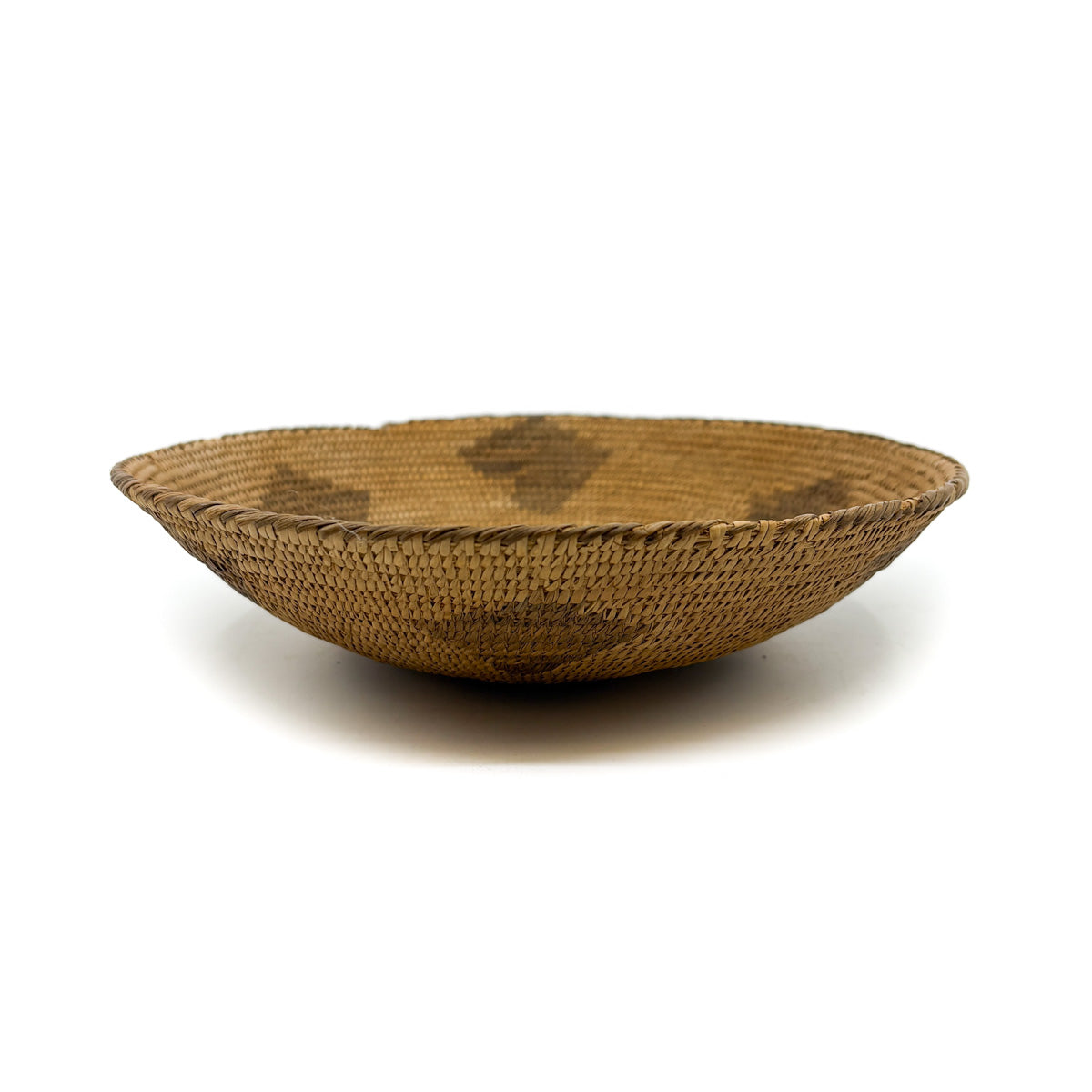 Exquisitely Fine Pima Basket with Diamond Pattern