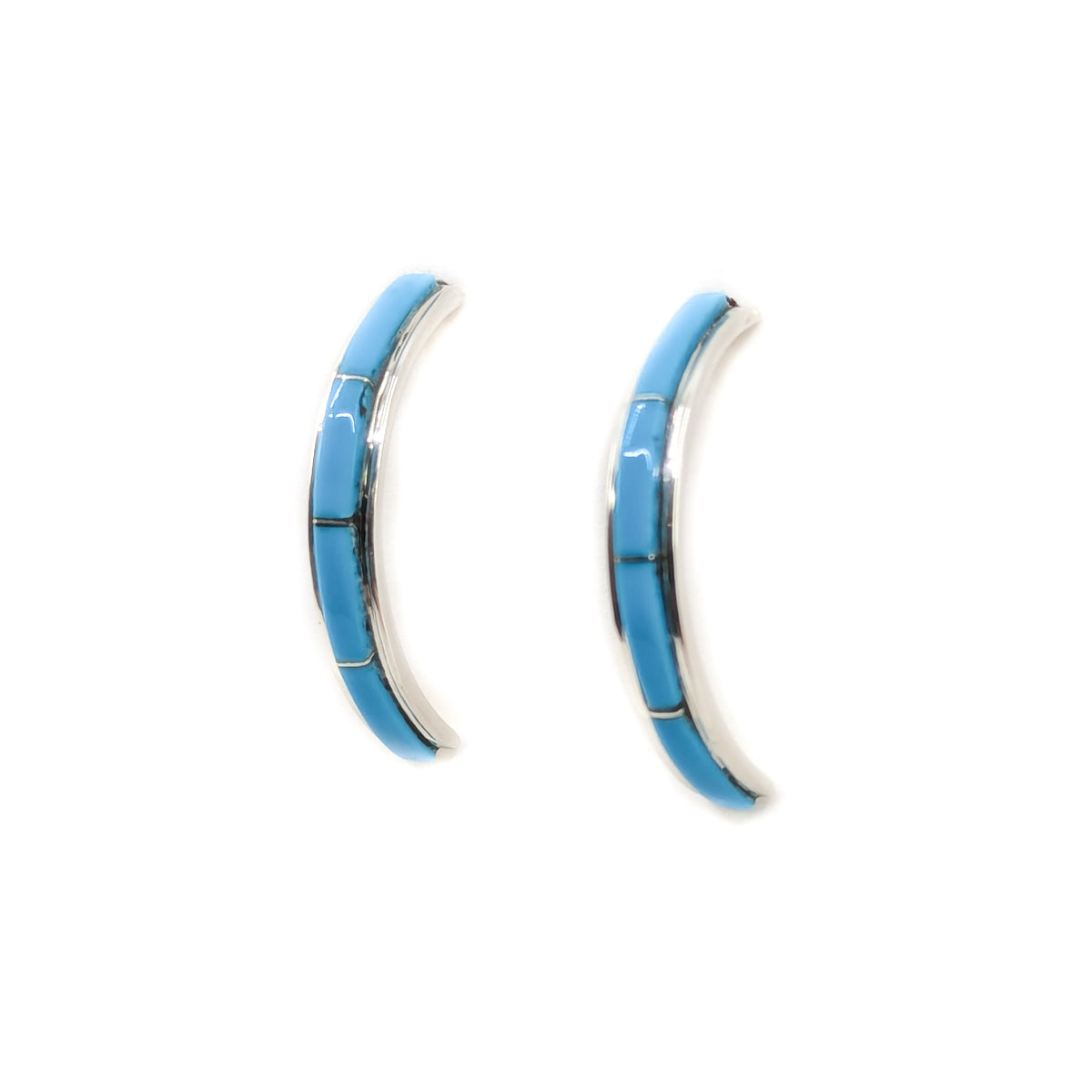 Half Hoop with Channel Inlay Turquoise