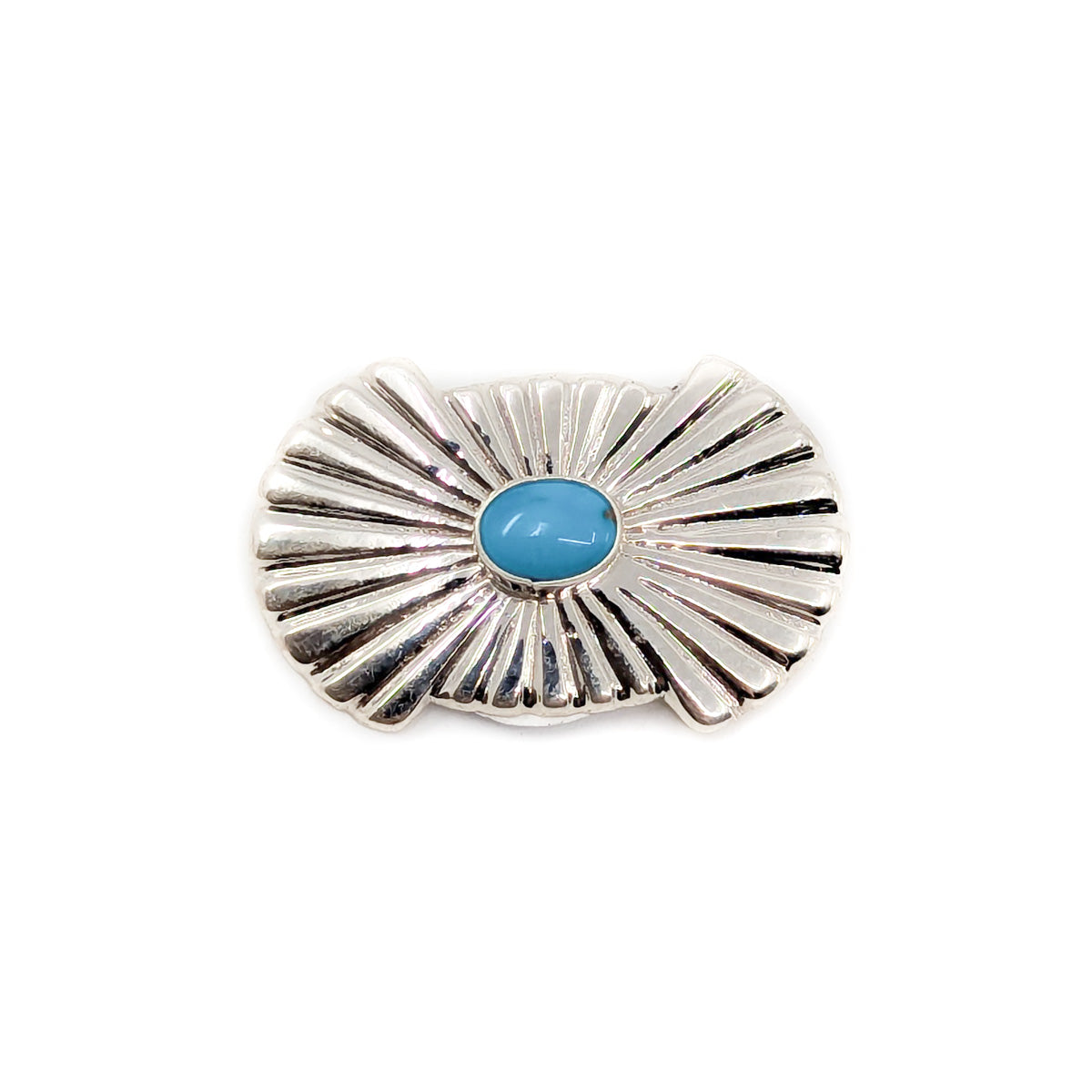 Silver and Turquoise Tie Pin