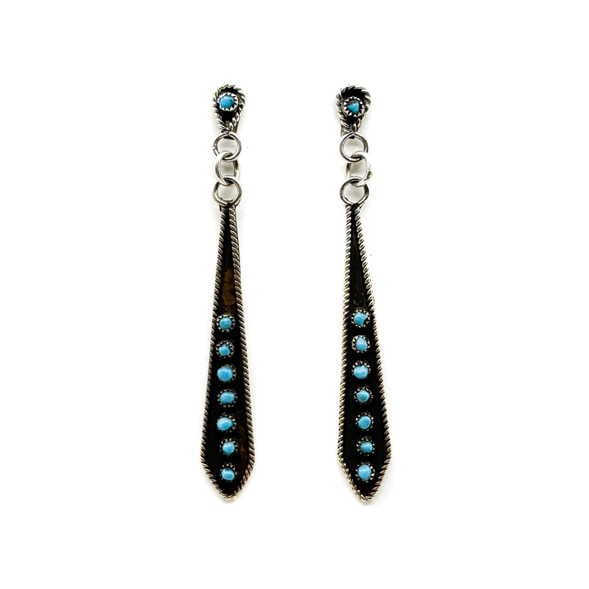 Elegant Petit Point Shadow Box Dangle