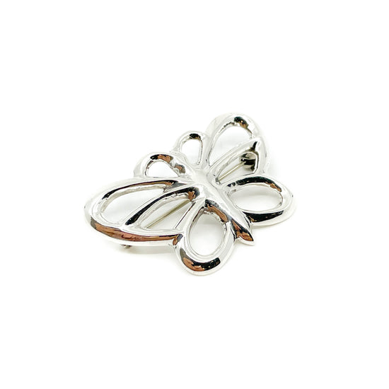 Sterling Silver Sandcast Butterfly Pin
