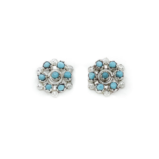 Load image into Gallery viewer, Zuni Petit Point Blossom Earrings
