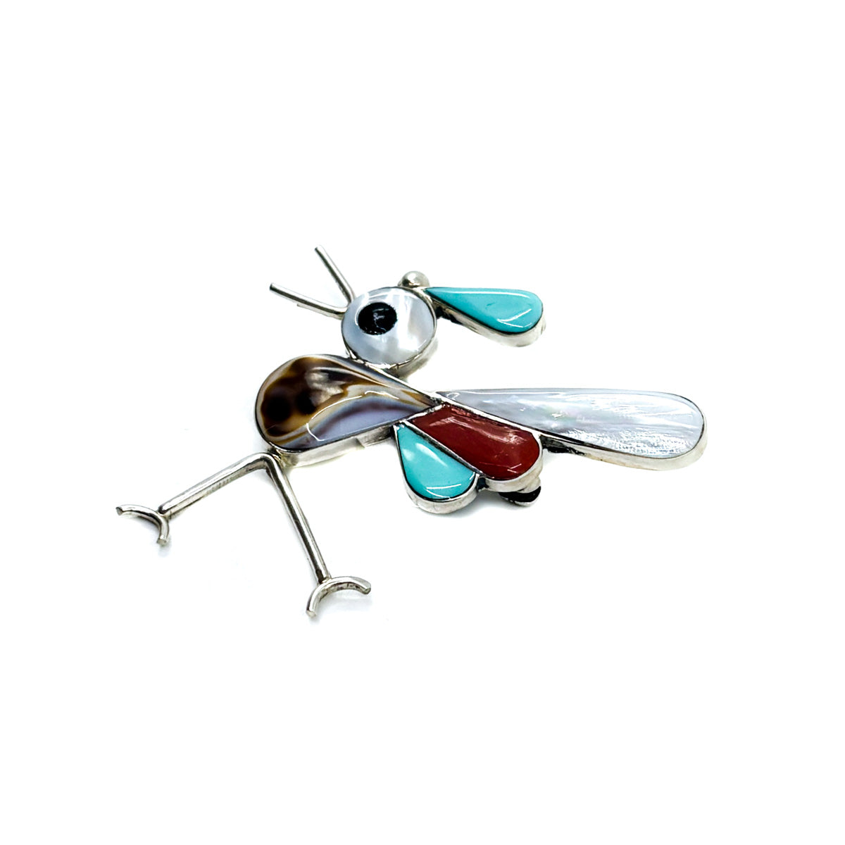 Zuni Inlay Roadrunner Pin/Pendant