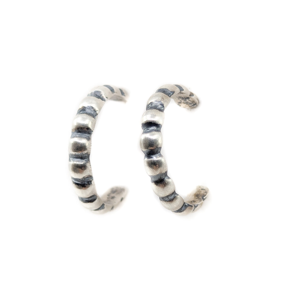 Burnished Silver Hoop