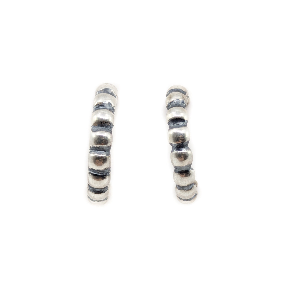 Burnished Silver Hoop