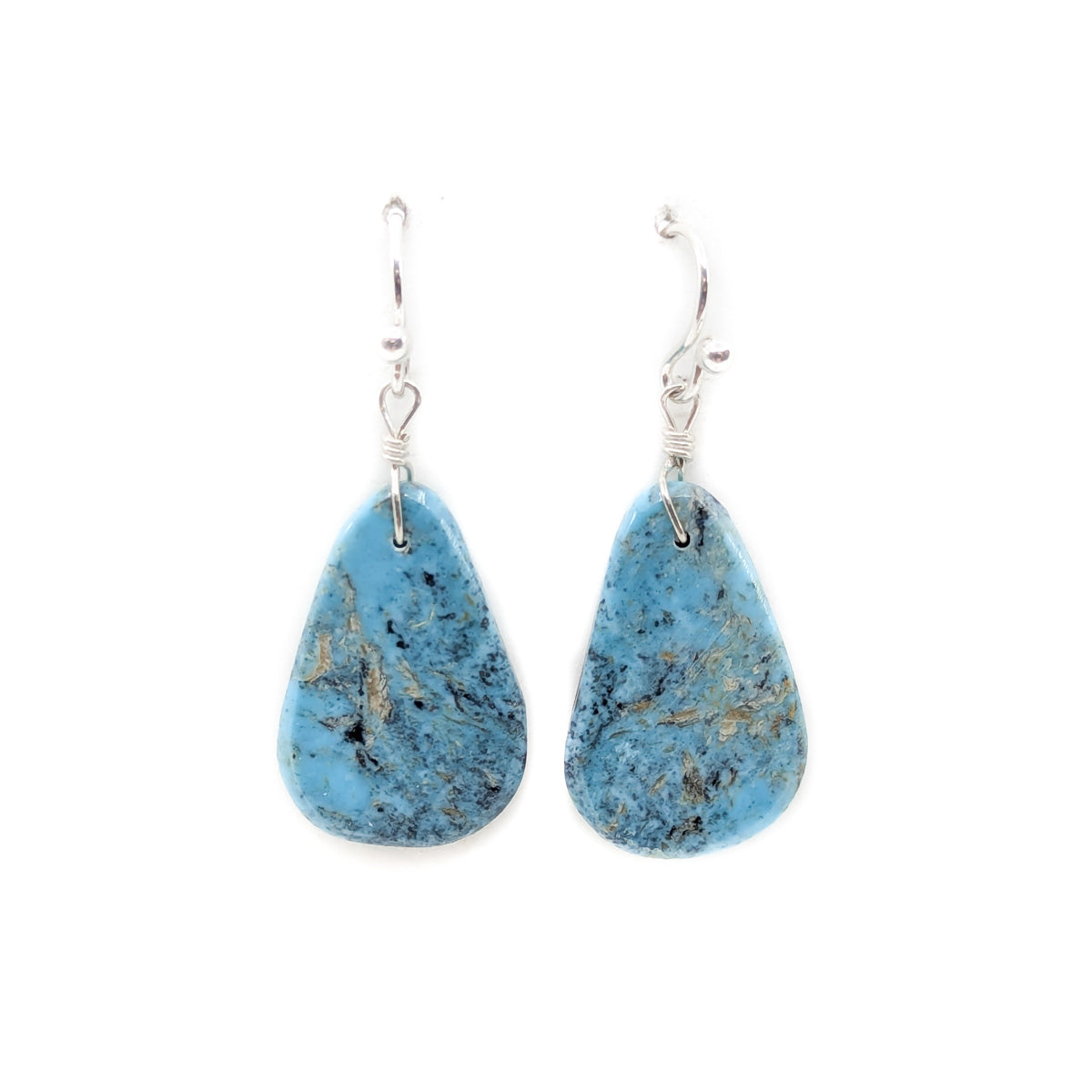 Teardrop Turquoise Slab Earring