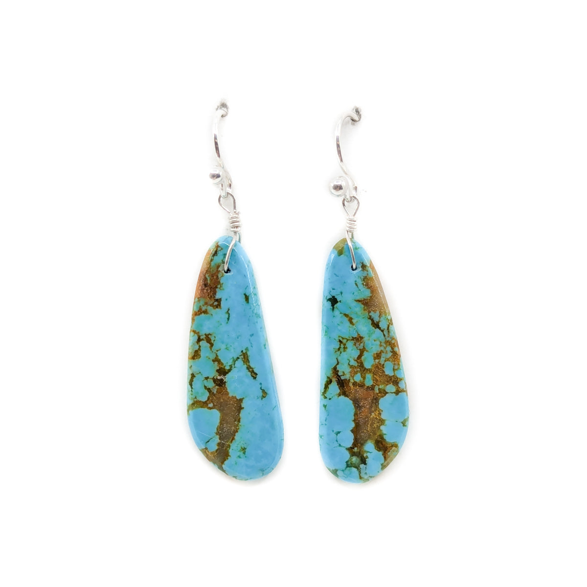 Long Turquoise Slab Earring