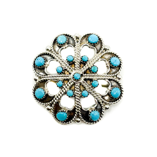 極美品  91 Brooch 925 Vintage Petit Point Brooch – Native-Seeds-Search