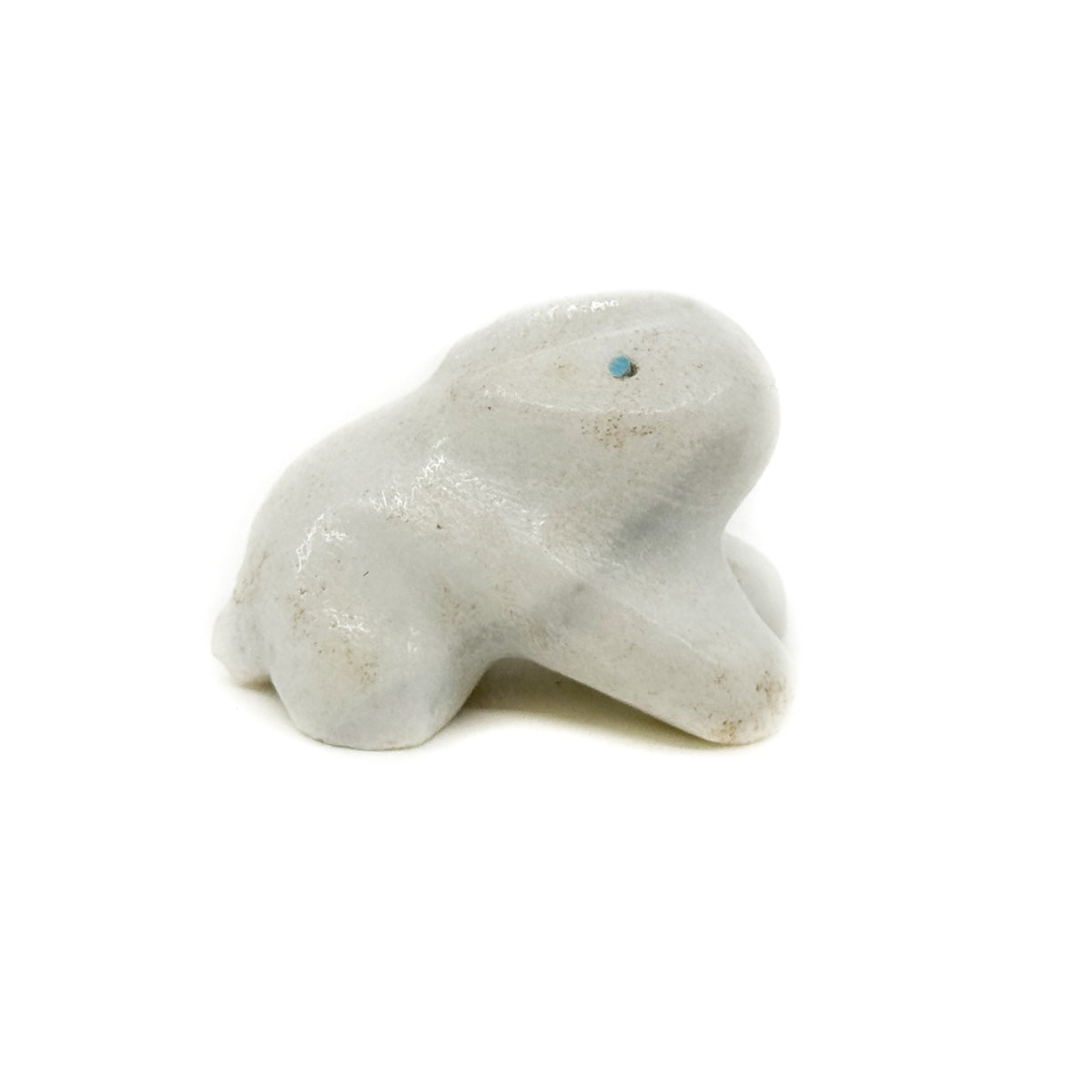 Small White Rabbit Carving by Rick Quam
