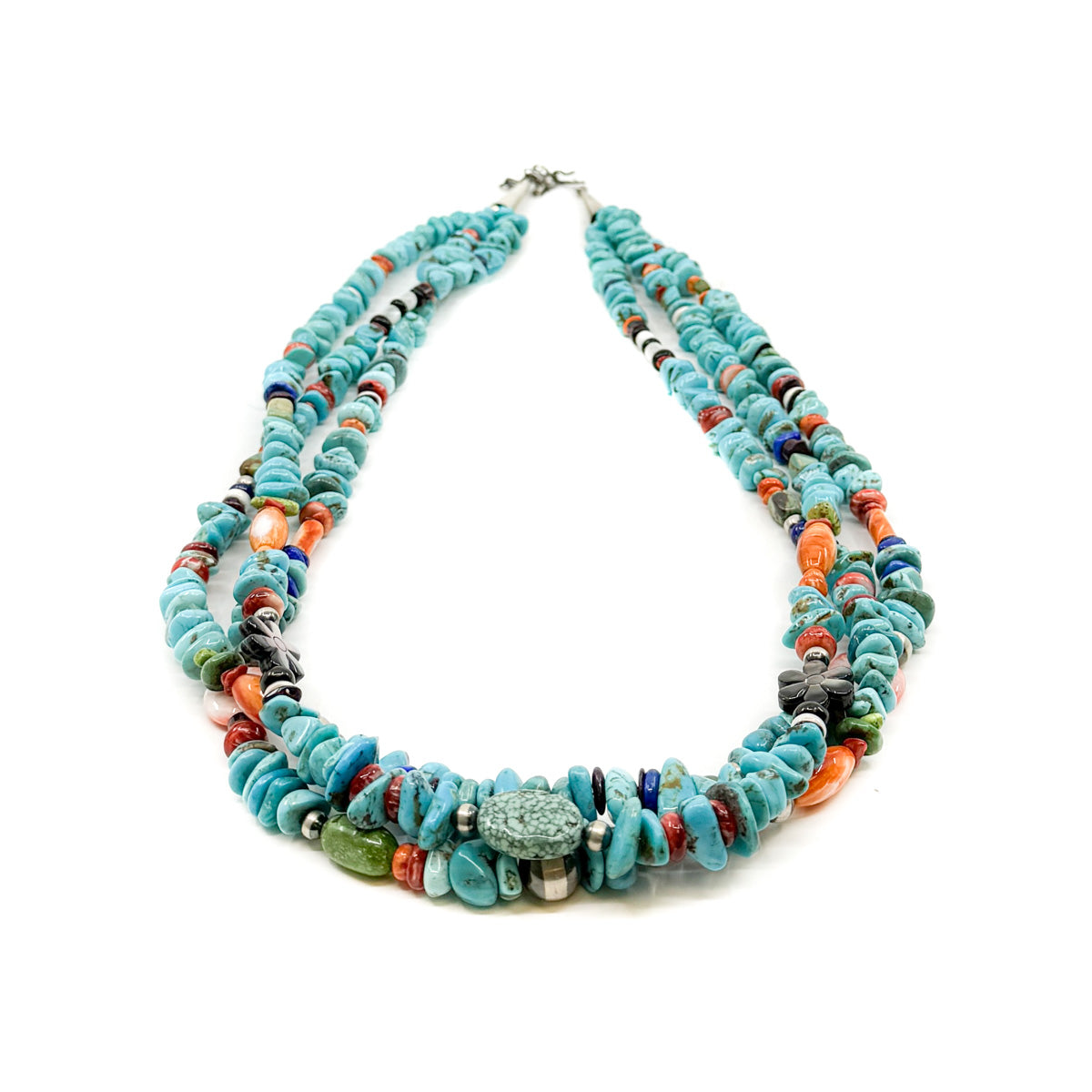 Load image into Gallery viewer, Beautiful Turquoise and Mixed Gemstone Bead Necklace by Daniel Coriz
