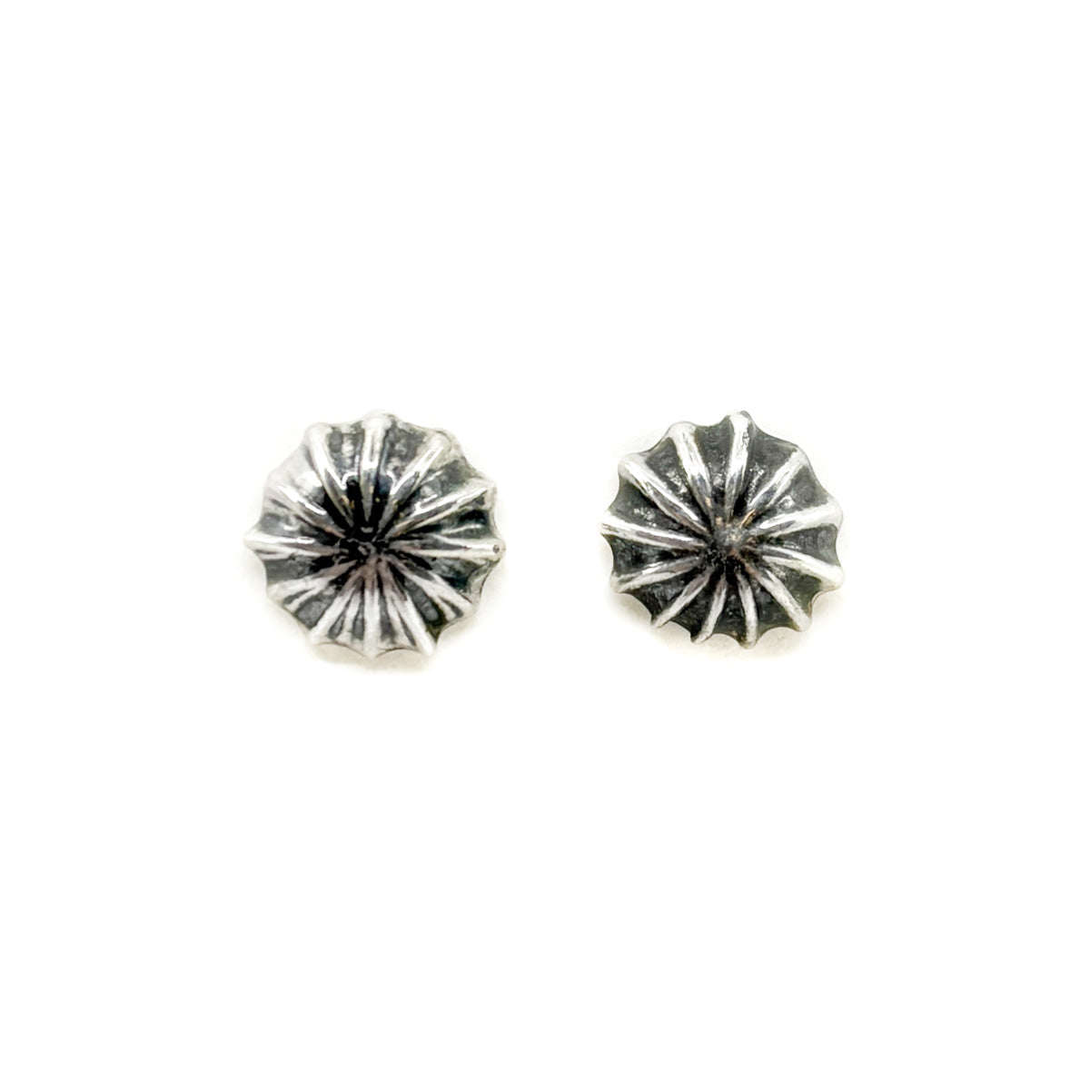 Sterling Silver Button Post Earrings