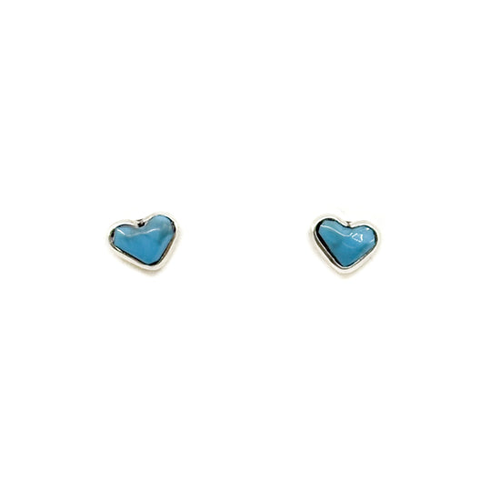 Tiny Turquoise Heart Earrings