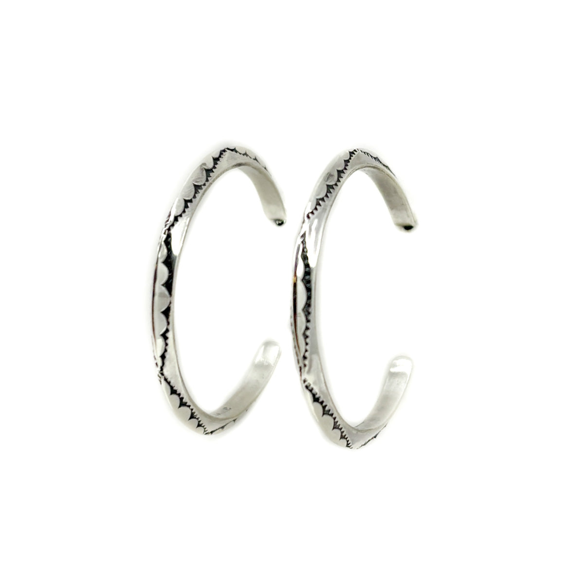 Triangle Wire Stamped Hoops