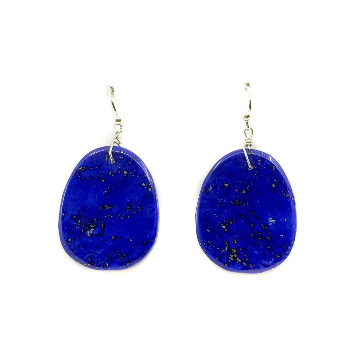 Oval Lapis Slab with Pyrite Shimmer