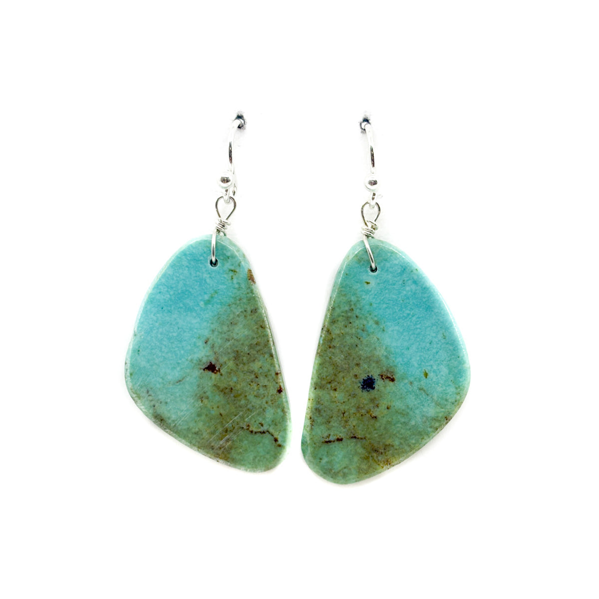 Bias Shape Turquoise Slab with Faint Matrix