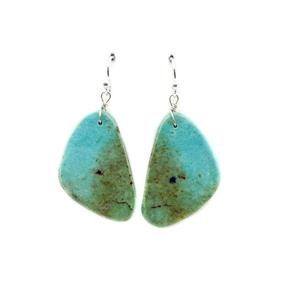 Bias Shape Turquoise Slab with Faint Matrix