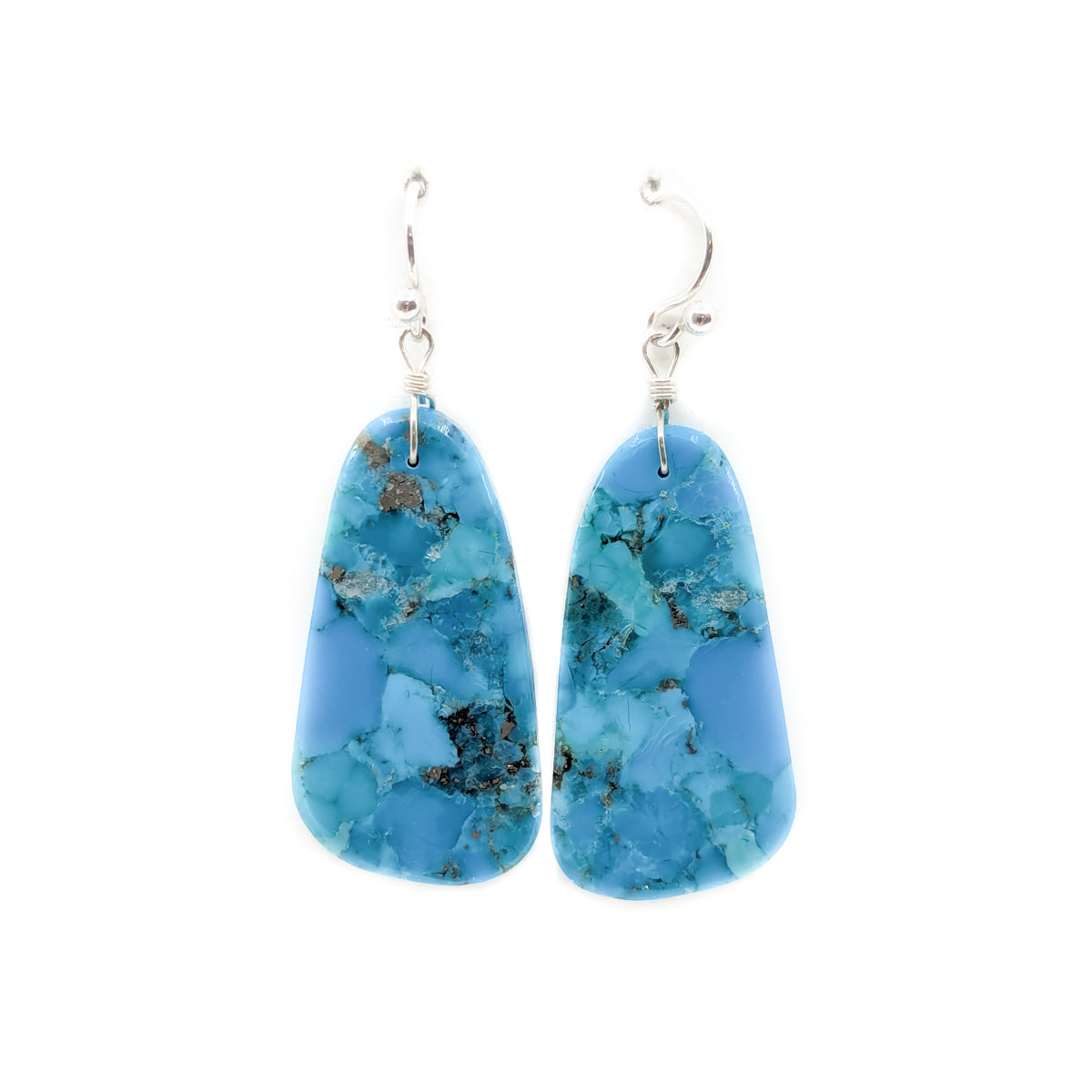 Mosaic Blue Turquoise Earrings