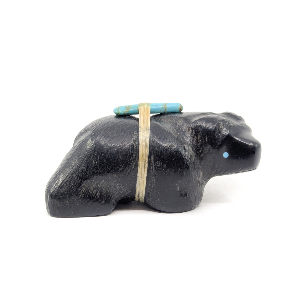 Smooth Black "Walking Bear" Carving by Herb Halate