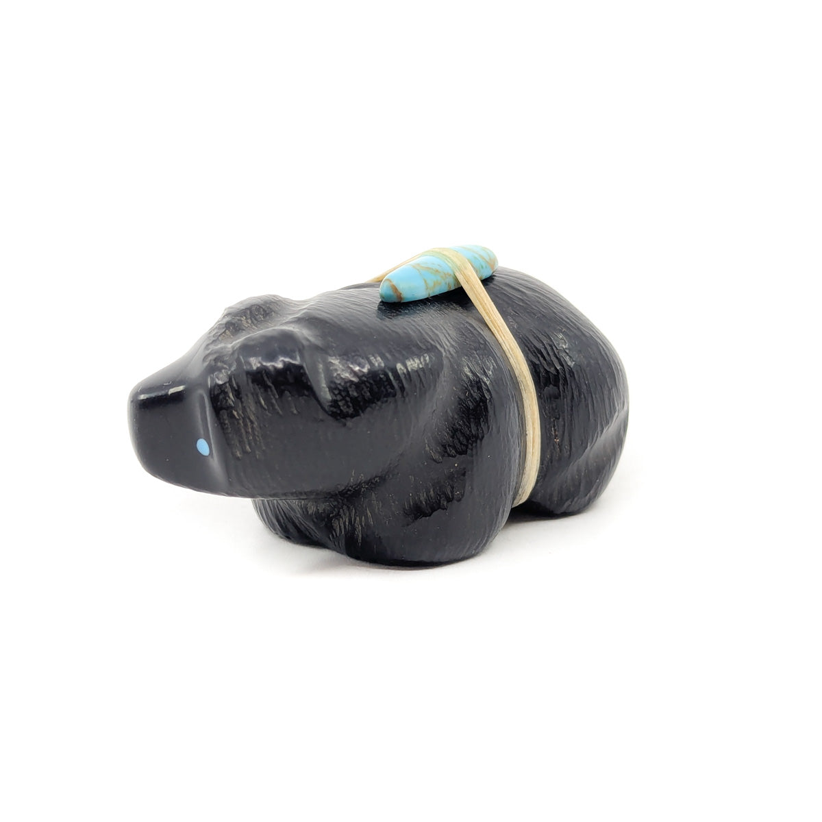 Smooth Black "Walking Bear" Carving by Herb Halate