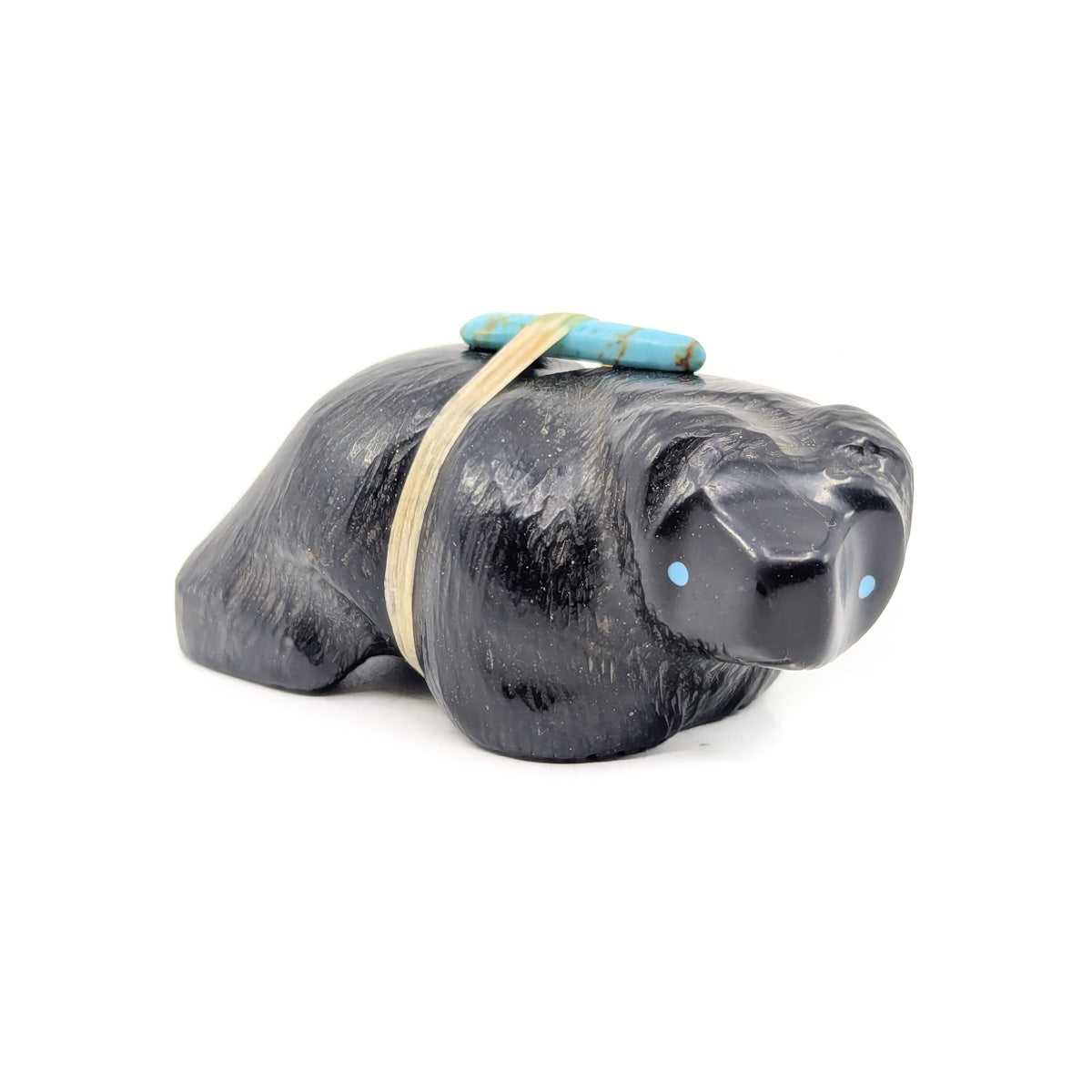 Smooth Black "Walking Bear" Carving by Herb Halate