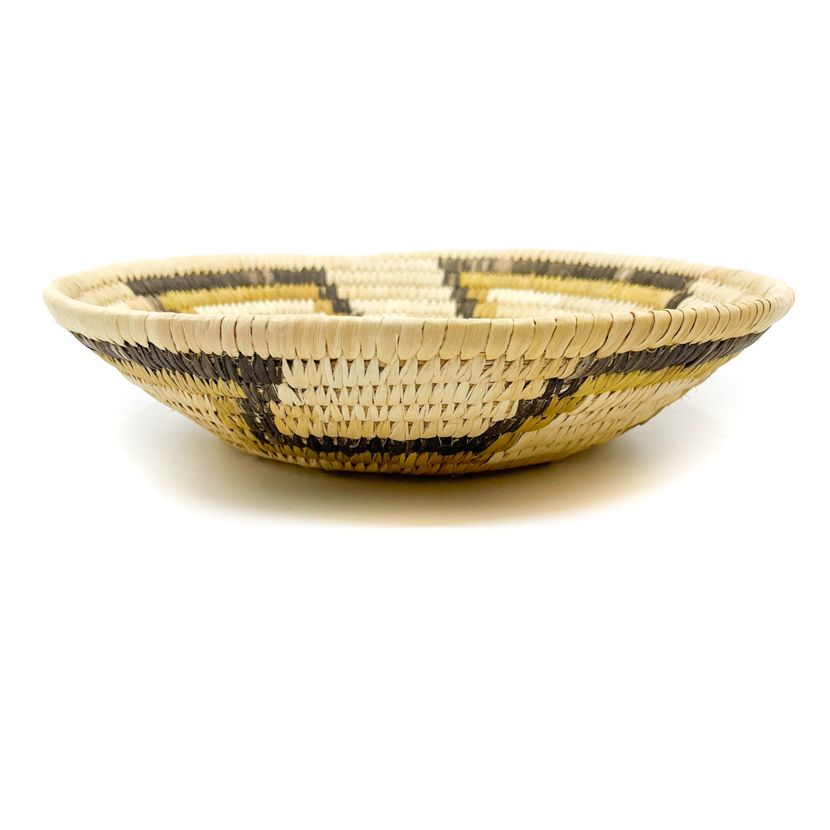 Load image into Gallery viewer, Tohono O&amp;#39;odham Basket with Green &amp;amp; Black Design
