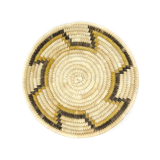 Load image into Gallery viewer, Tohono O&amp;#39;odham Basket with Green &amp;amp; Black Design
