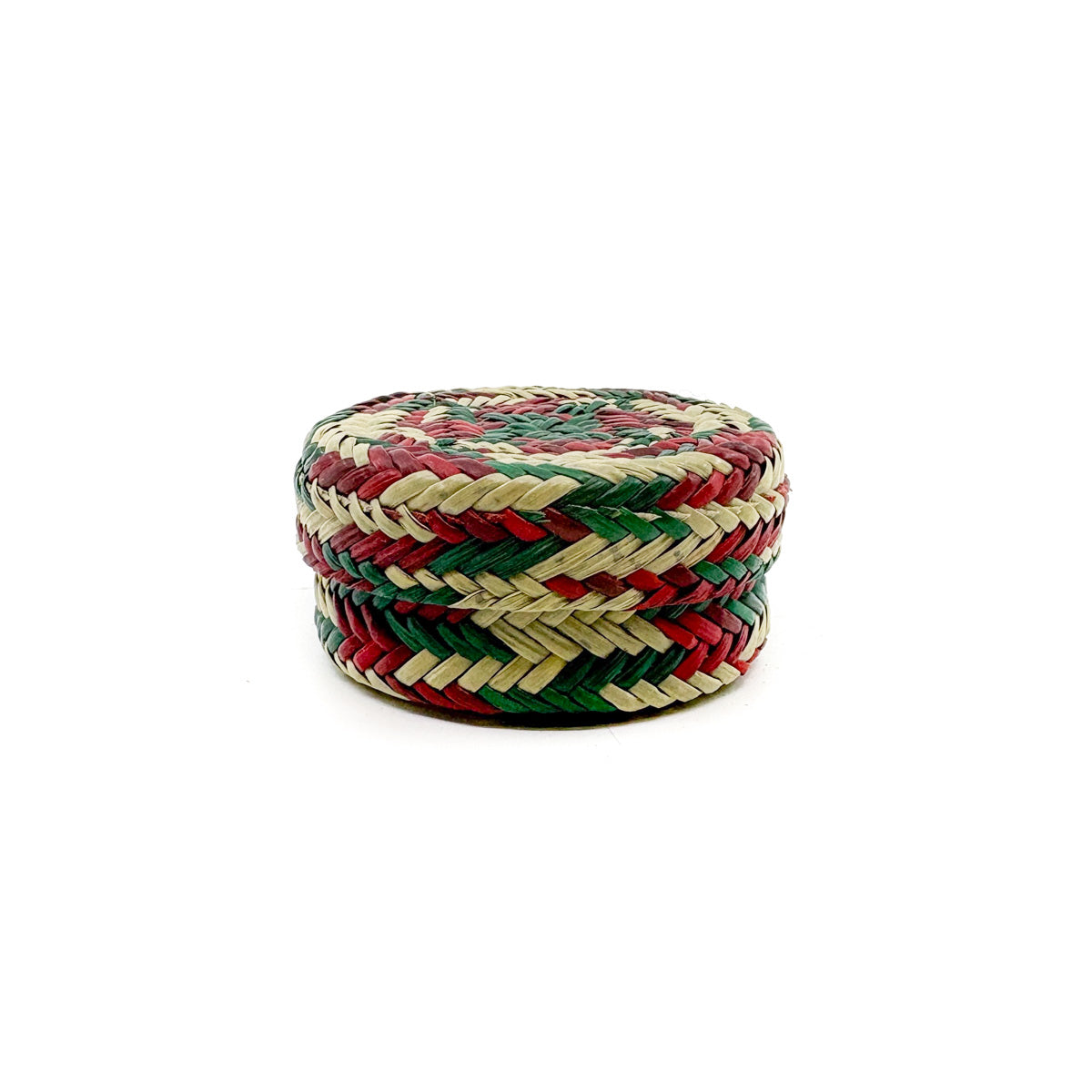 Mini Green and Red Pine Needle Basket