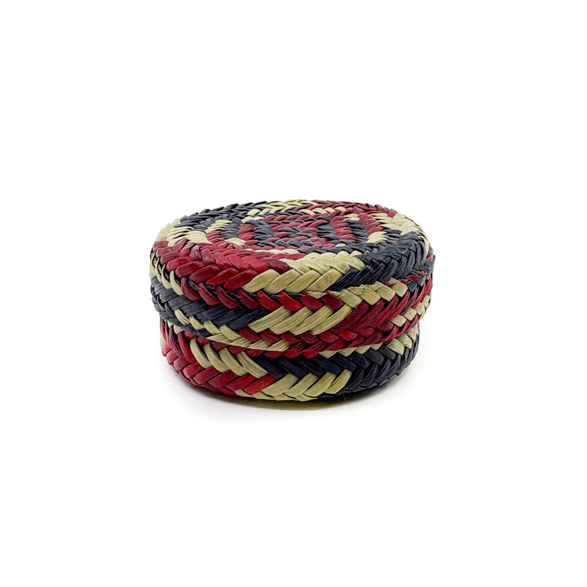 Mini Navy and Red Pine Needle Basket