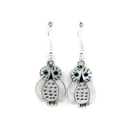 Zuni Owl Dangle Earrings
