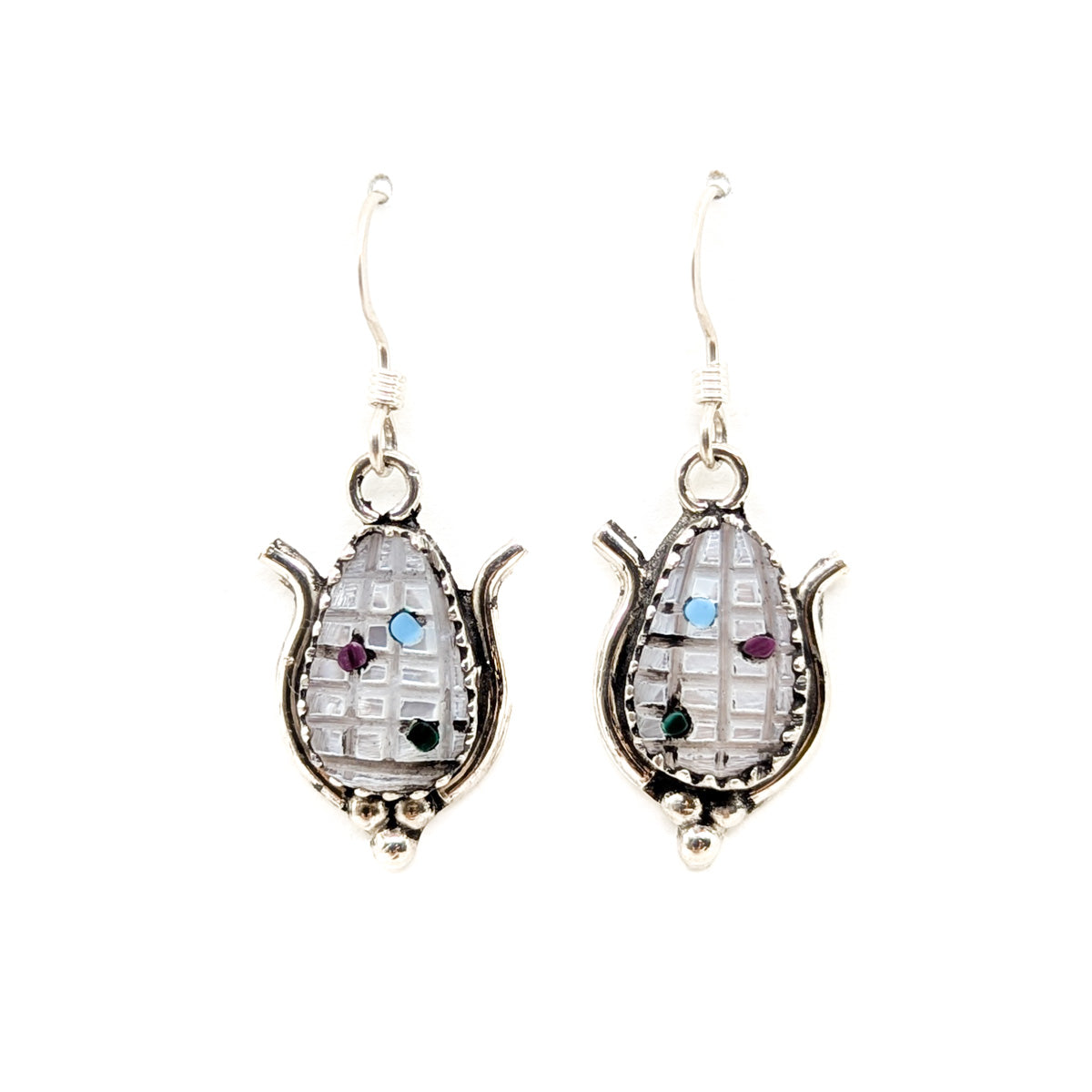 Zuni White Corn Earrings