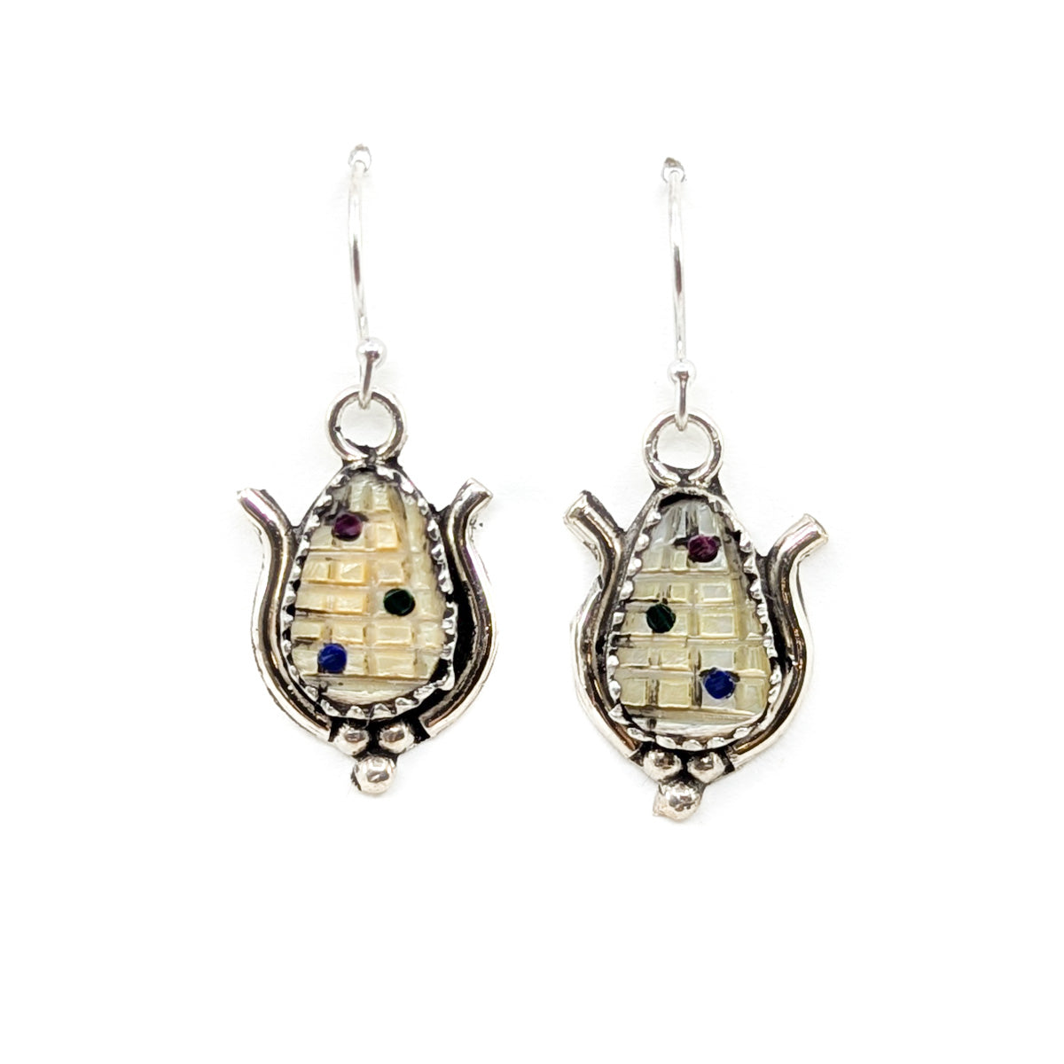 Zuni Yellow Corn Earrings