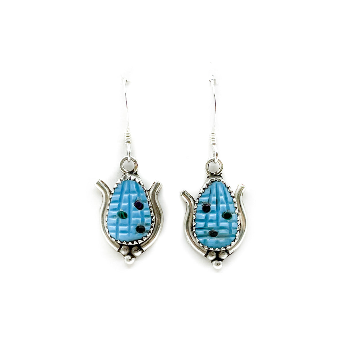 Handcrafted Native American Earrings | Sterling Silver & Turquoise ...