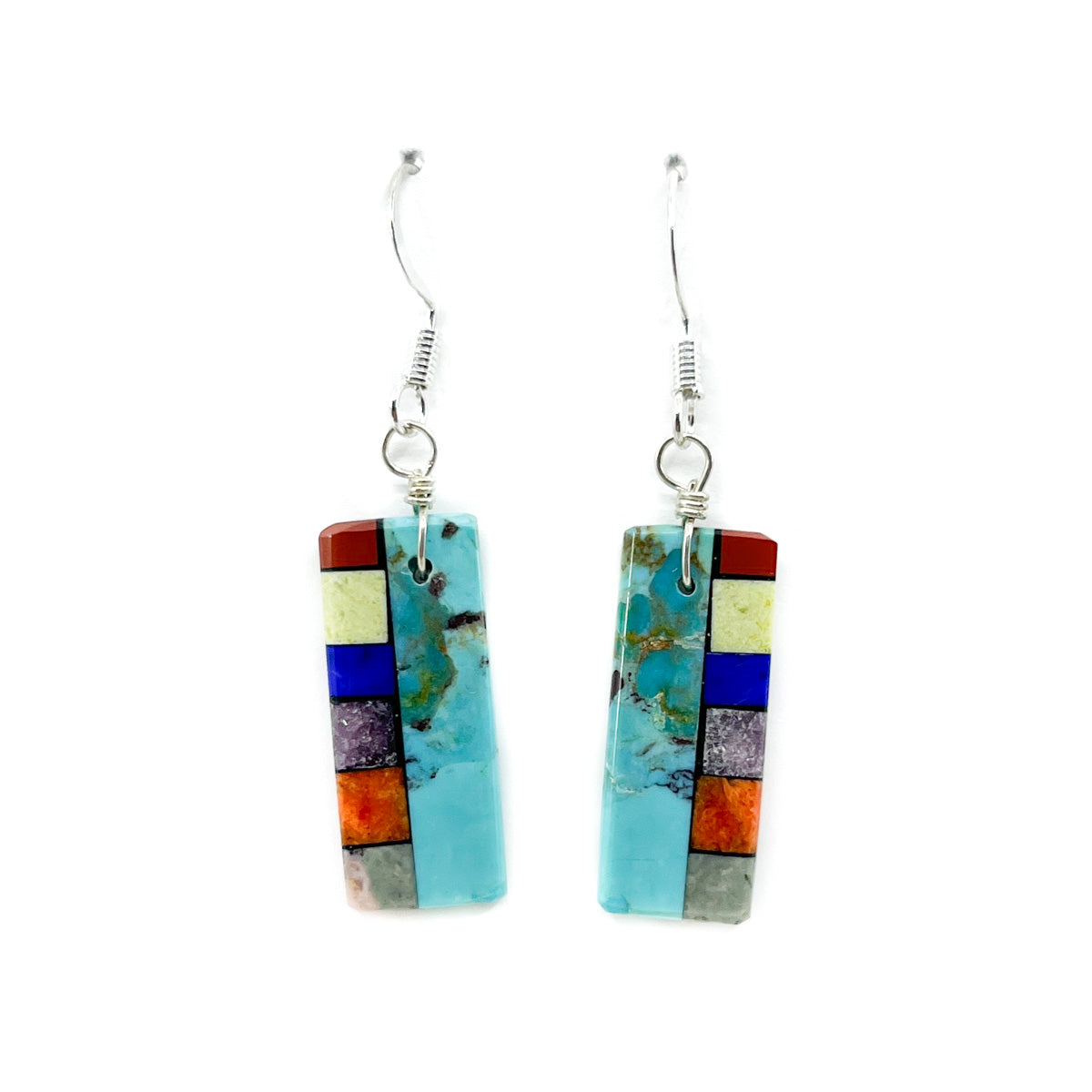 Turquoise Mosaic Inlay Earrings