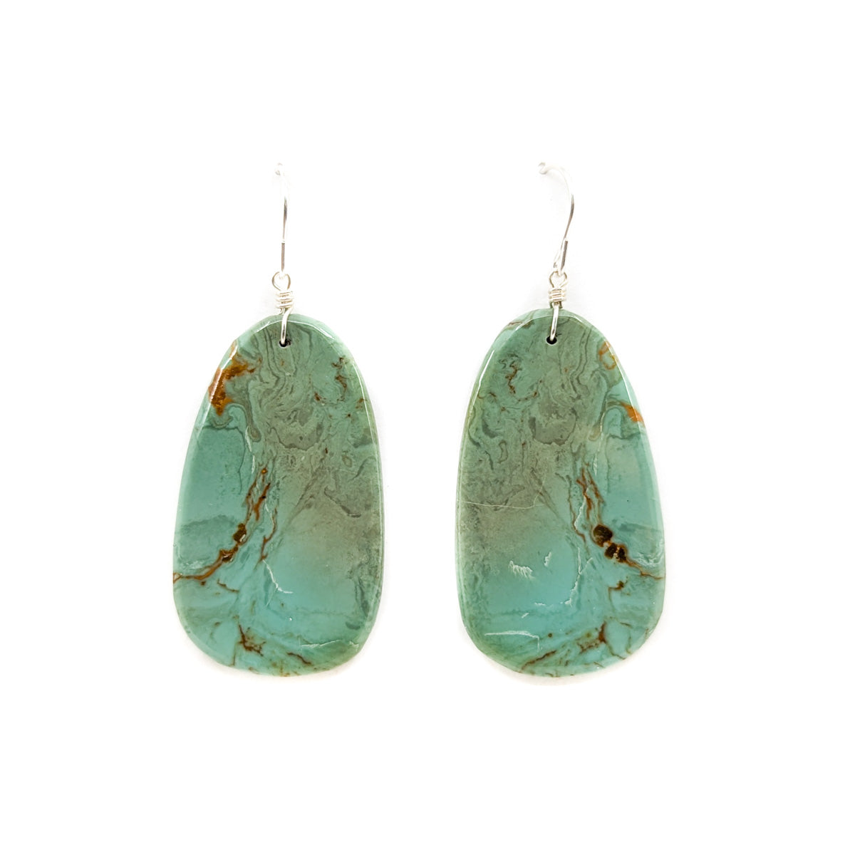 Wide Kingman Turquoise Earring