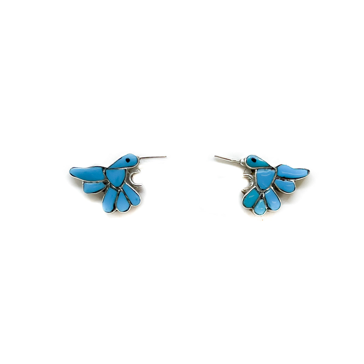 Turquoise Hummingbird Stud Earrings